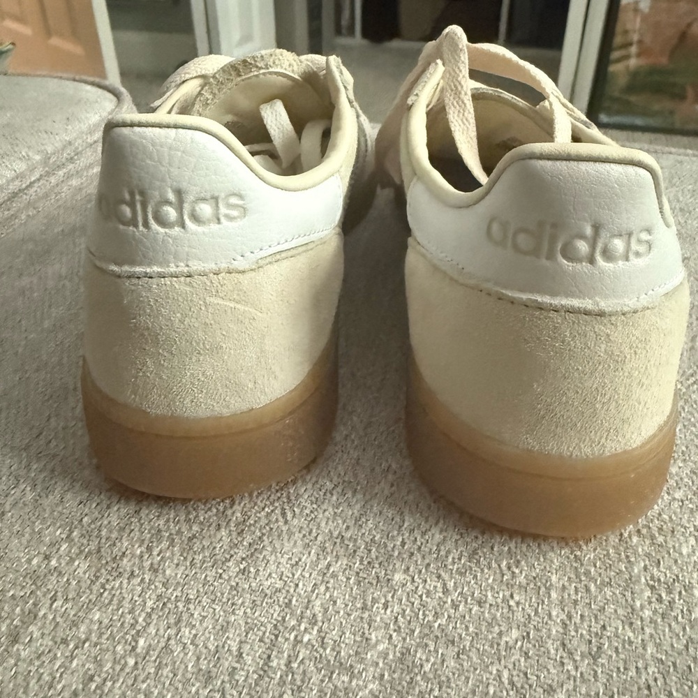 Adidas Cream Sneakers with Gum Sole